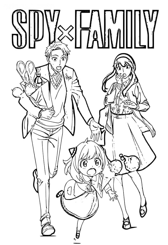 Desenho deSpy x Family 12 para colorir