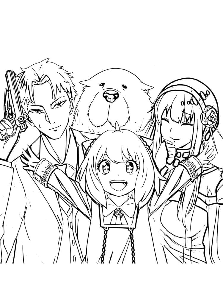 Desenhos de Spy x Family para colorir