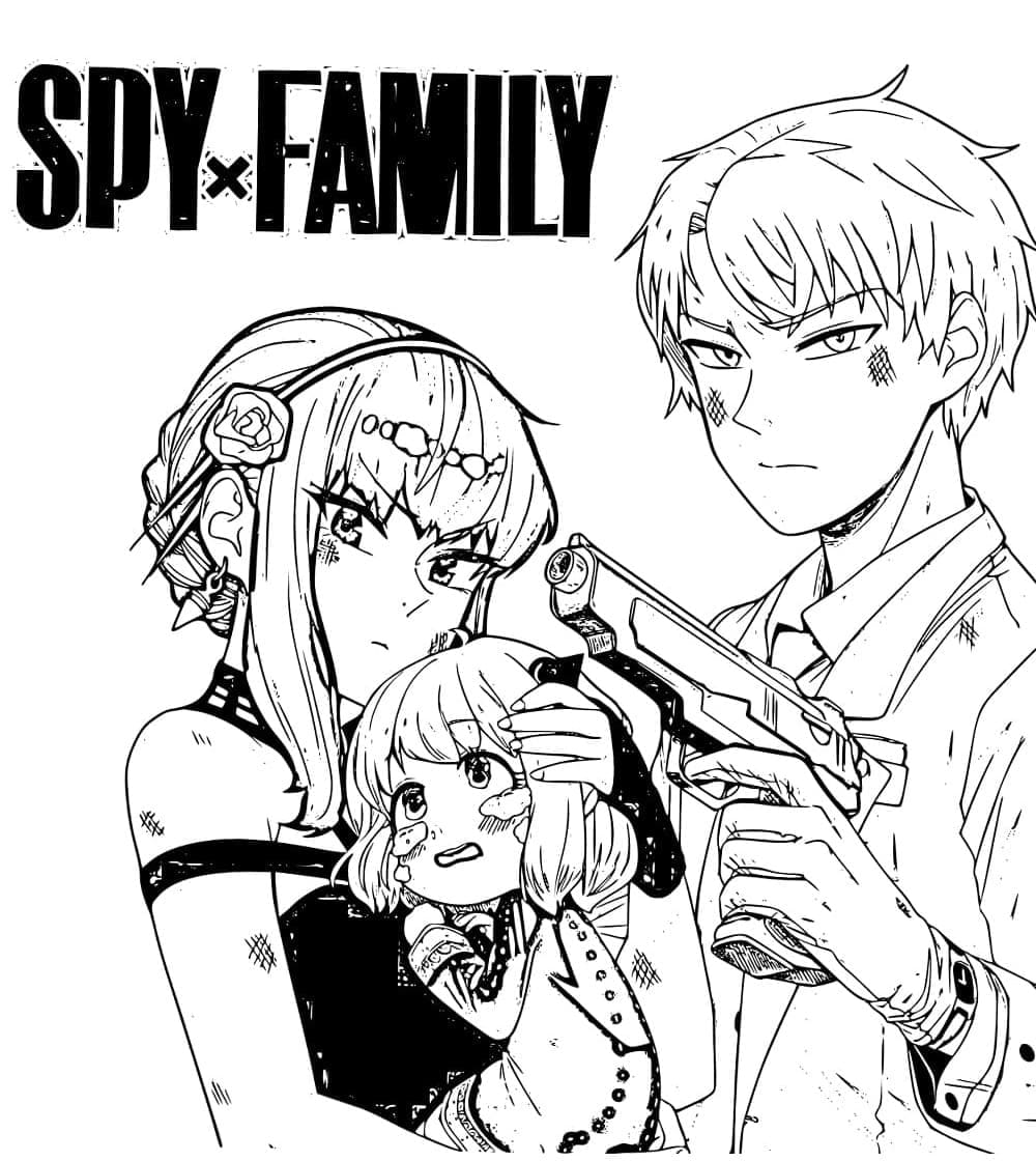 Desenho deSpy x Family 5 para colorir