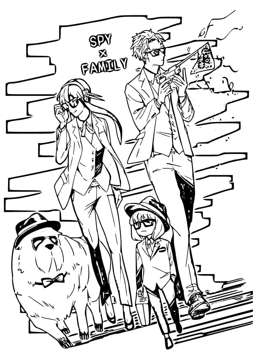 Desenho deSpy x Family 8 para colorir