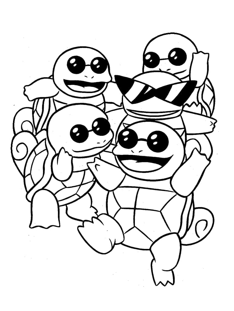 Desenho deSquirtle Engraçado para colorir