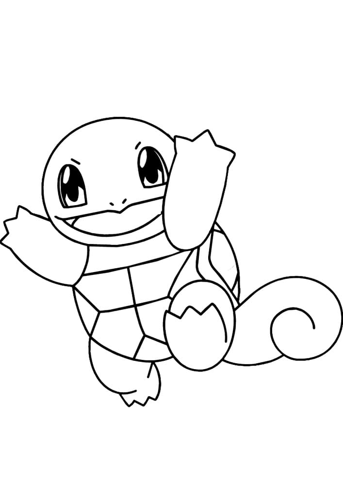 Desenhos de Squirtle para colorir