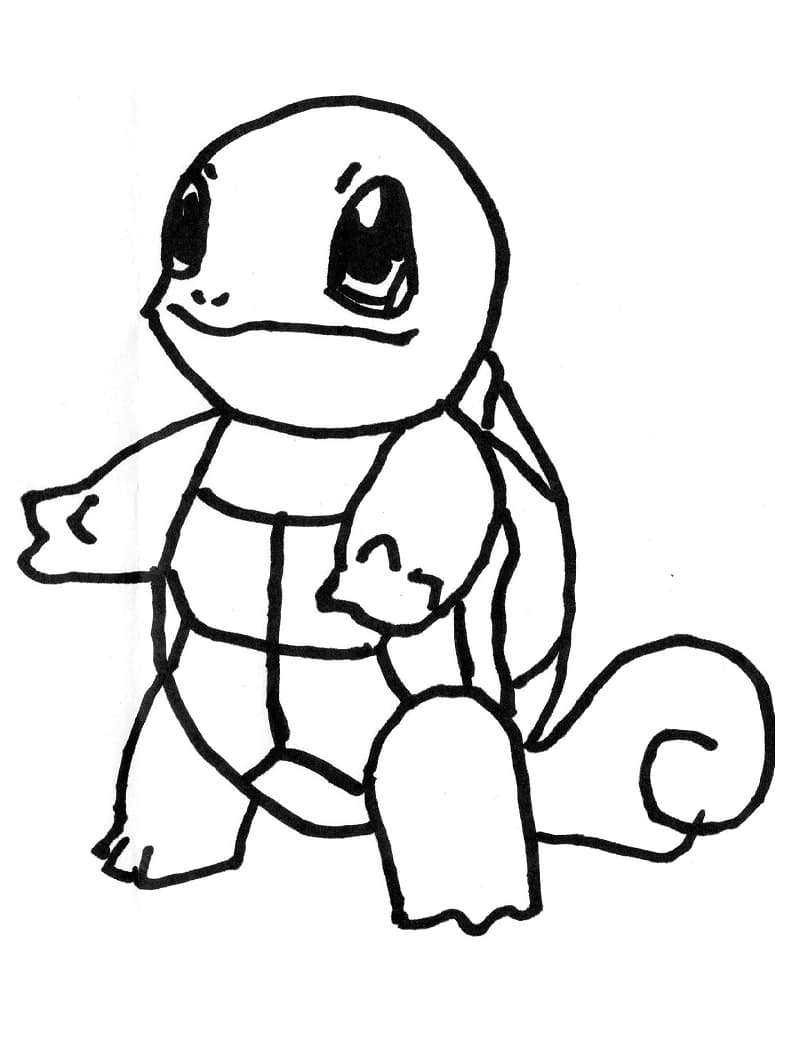 Desenho deSquirtle Sorrindo para colorir