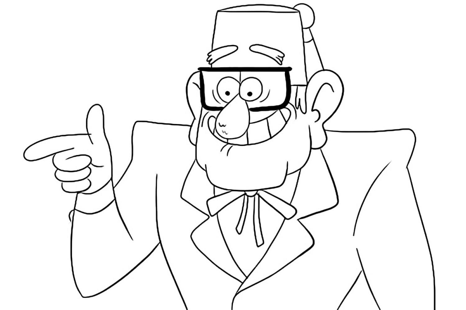 Desenho deStanley de Gravity Falls para colorir