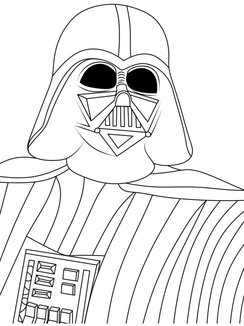 Desenho de Star Wars Darth Vader para colorir