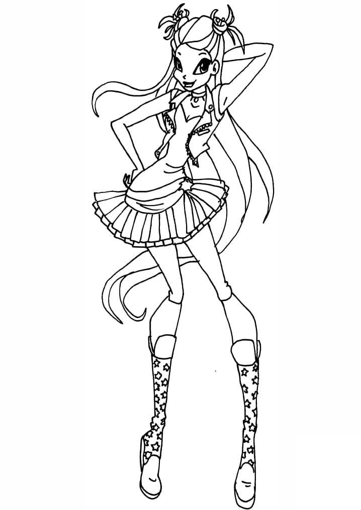 Desenho deStella da Clube Winx 14 para colorir