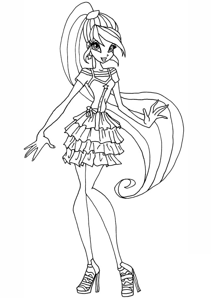 Desenho deStella da Clube Winx 8 para colorir