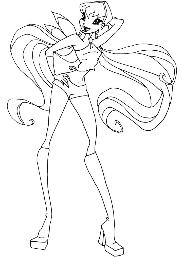 Desenho deStella da Clube Winx 9 para colorir