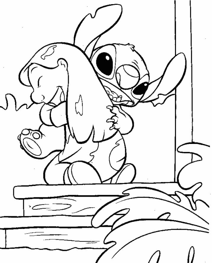 Desenho de Stitch 2 para colorir