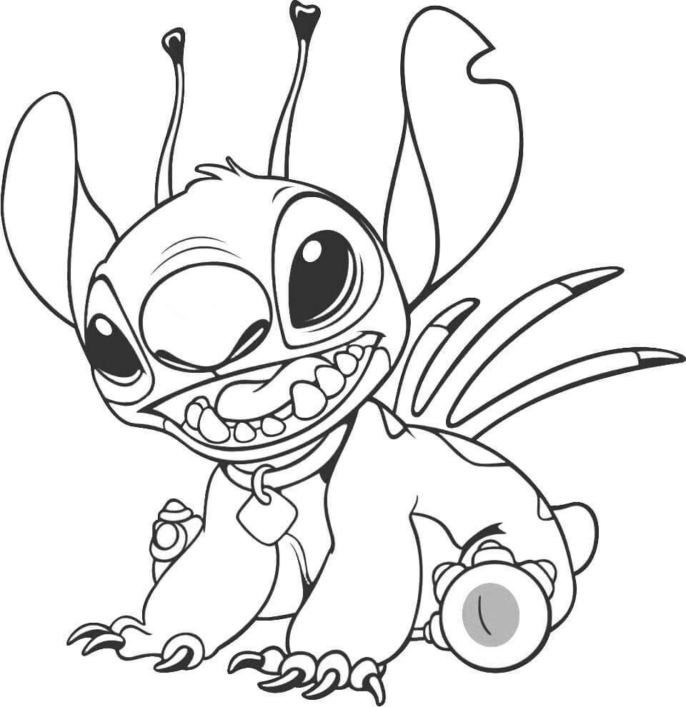 Desenho de Stitch 5 para colorir