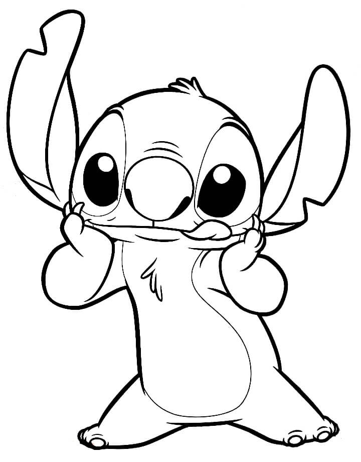 Desenho de Stitch para colorir