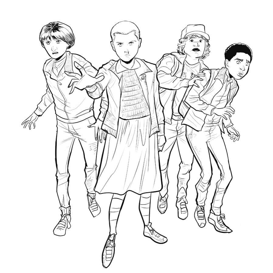 Desenhos de Stranger Things para colorir