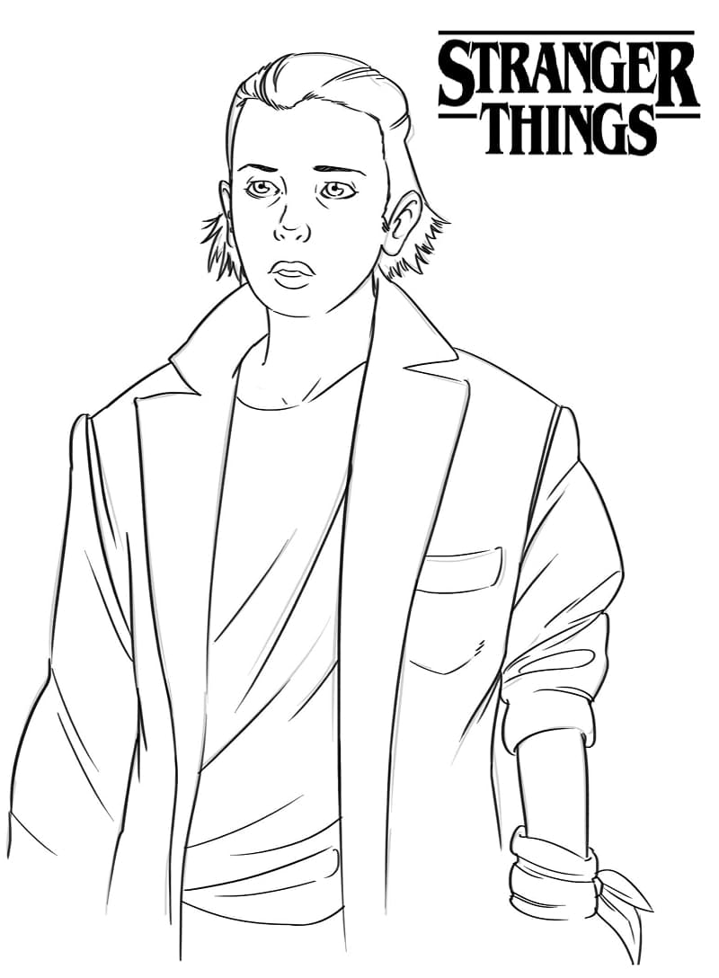 Desenho deStranger Things 5 para colorir