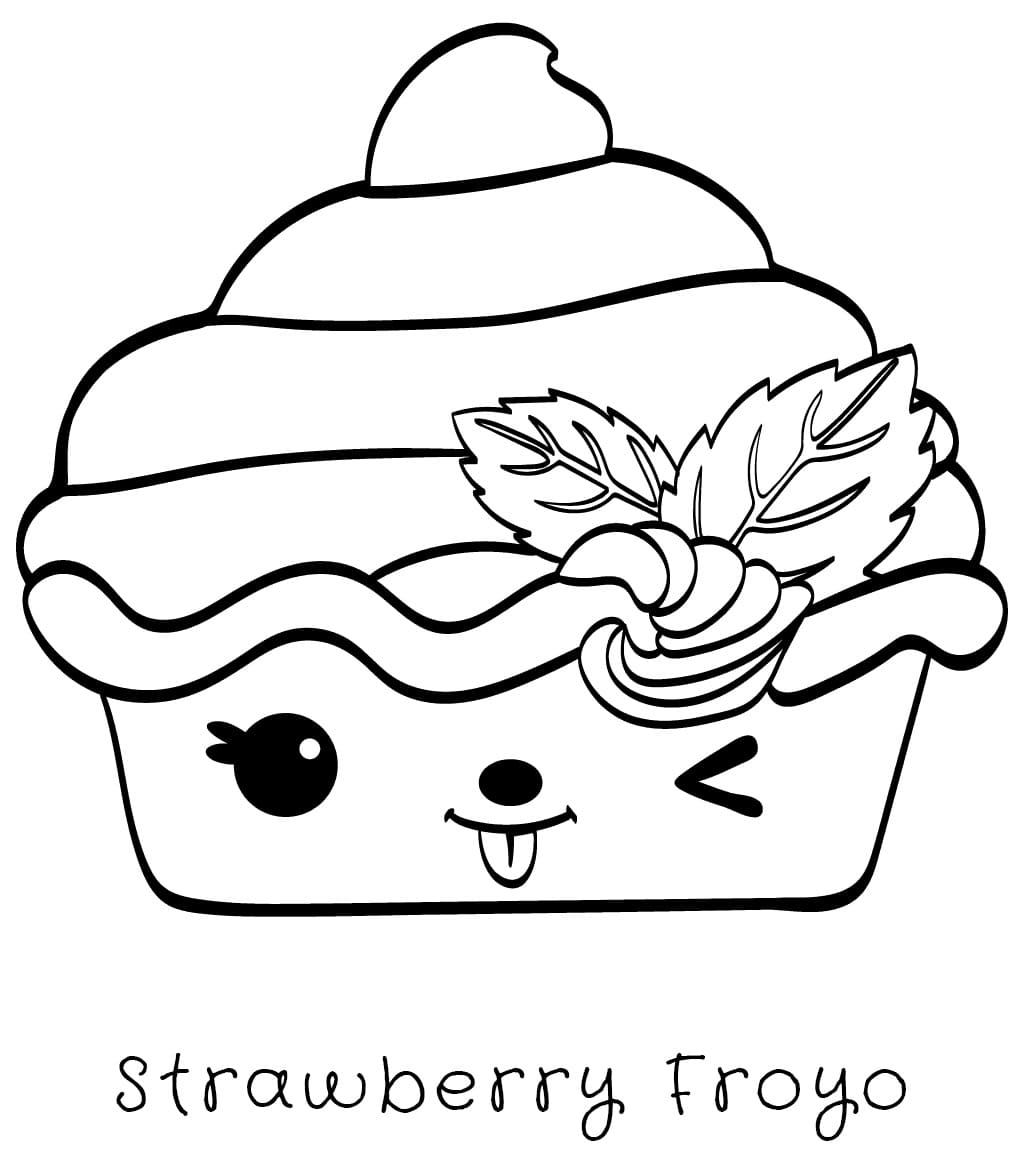 Desenho deStrawberry Froyo Num Noms para colorir