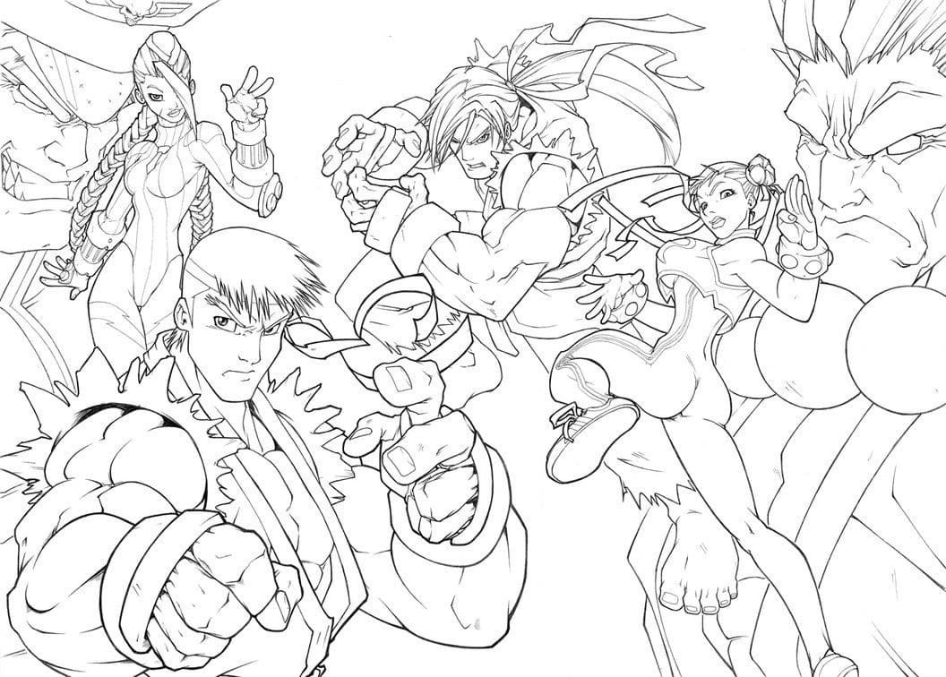 Desenho deStreet Fighter 1 para colorir