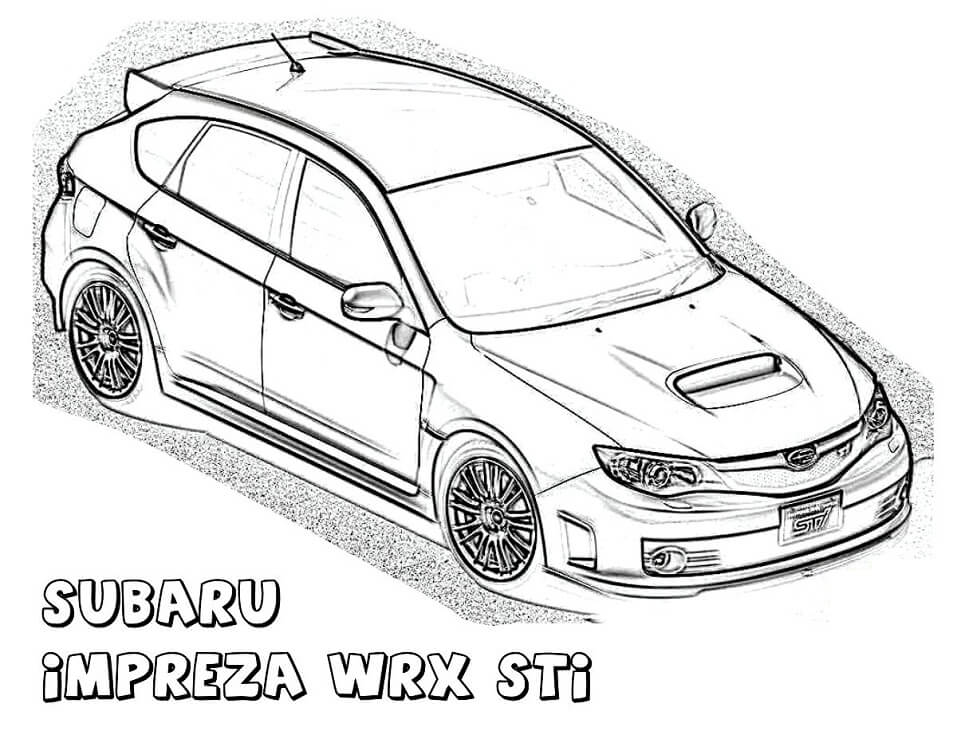 Desenho deSubaru Impreza WRX Sti para colorir