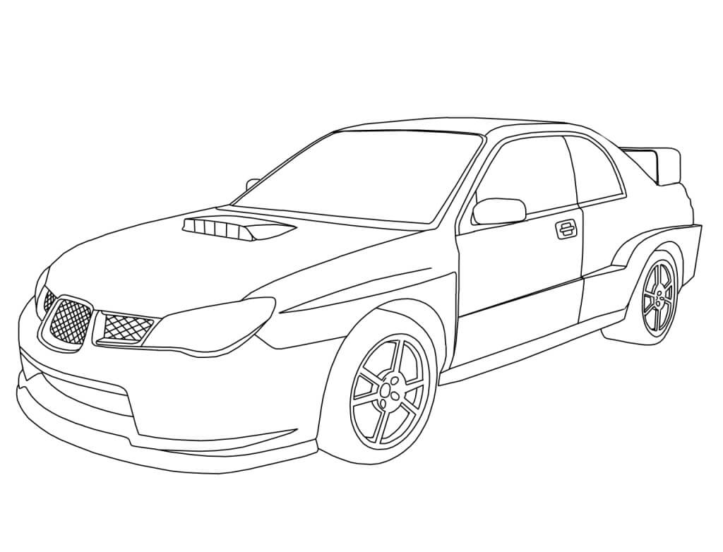 Desenho deSubaru WRX Sti para colorir