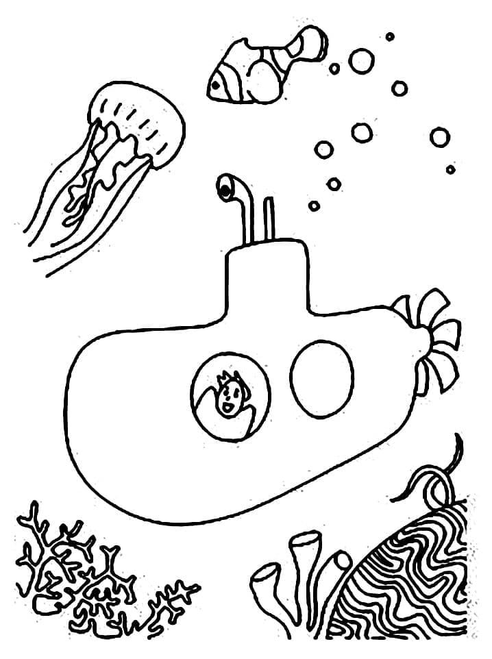 Desenho deSubmarino 10 para colorir