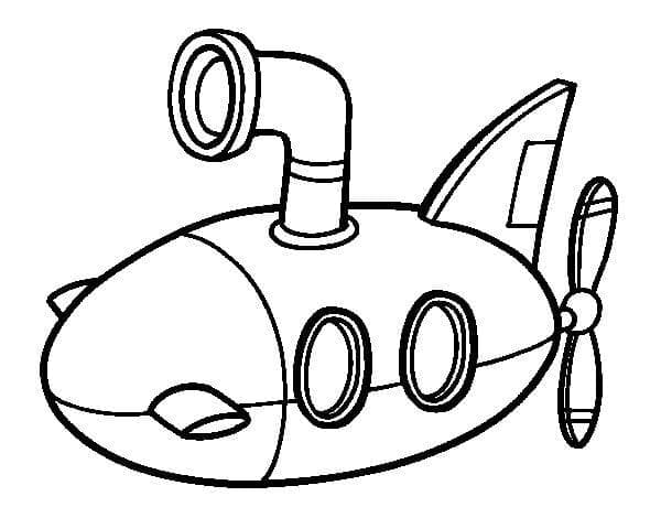 Desenho deSubmarino 2 para colorir