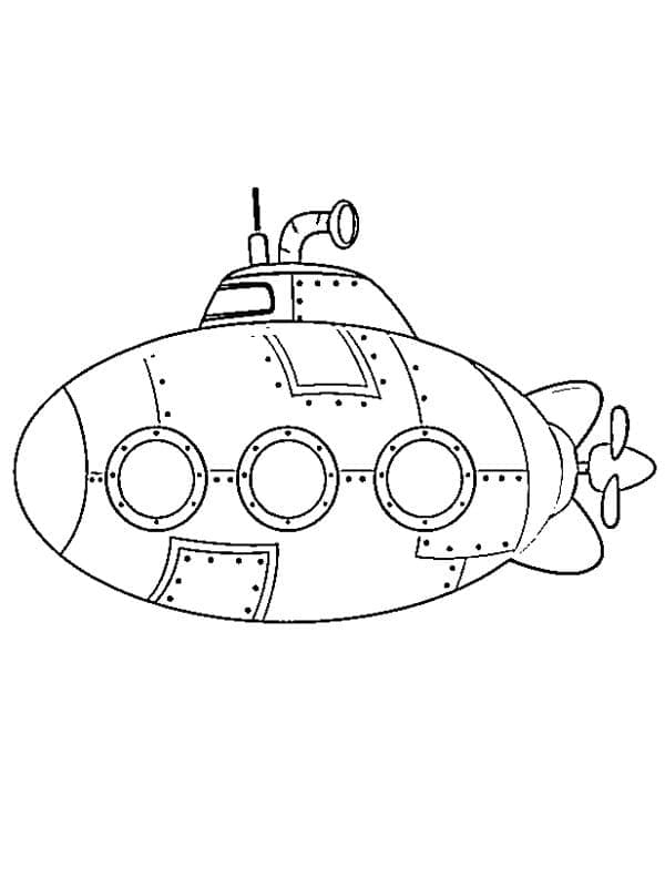 Desenho deSubmarino 3 para colorir