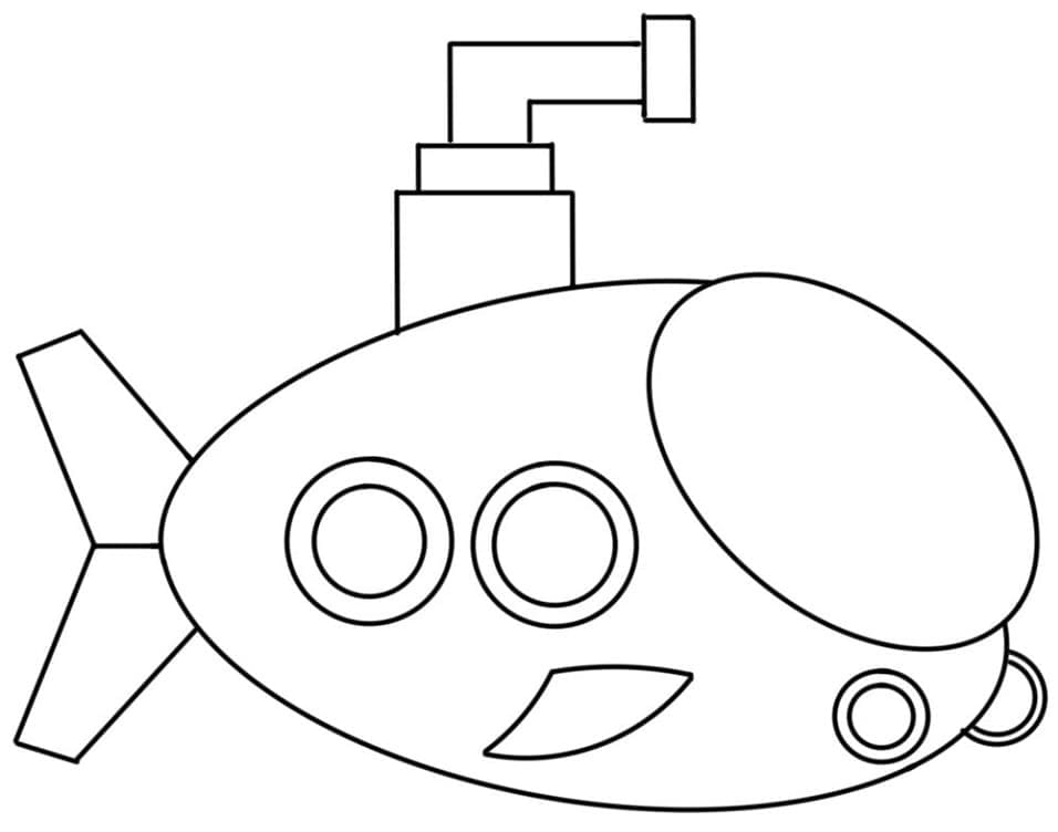 Desenho deSubmarino 4 para colorir