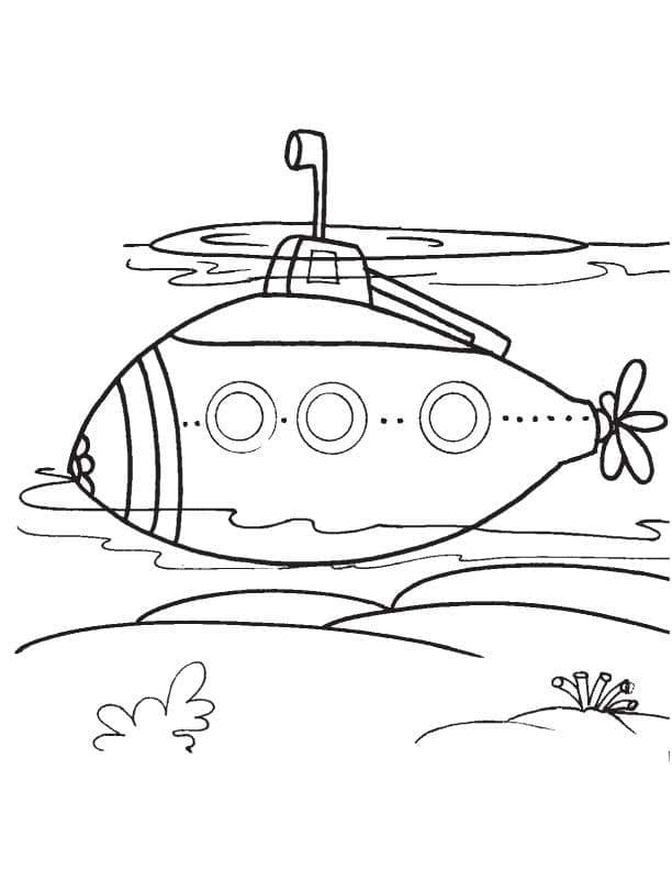 Desenho deSubmarino 6 para colorir