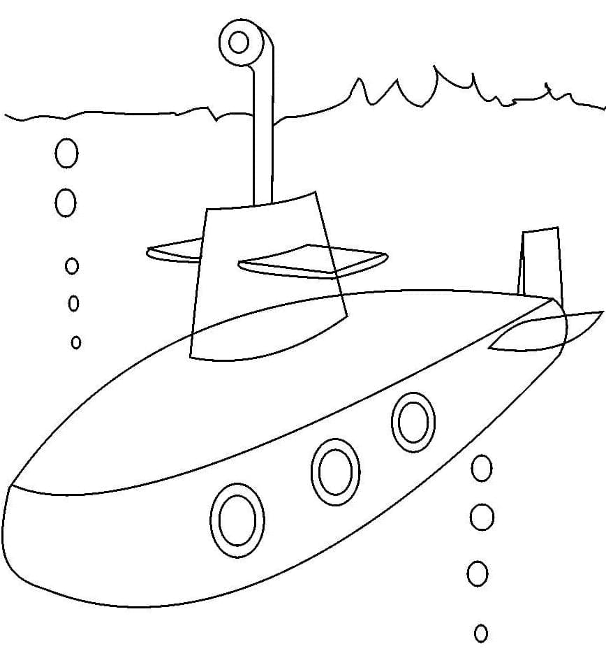 Desenhos de Submarino para colorir