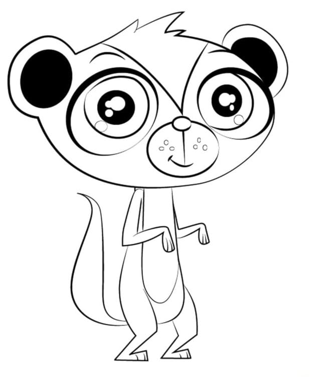 Desenho de Sunil Nevla Littlest Pet Shop para colorir