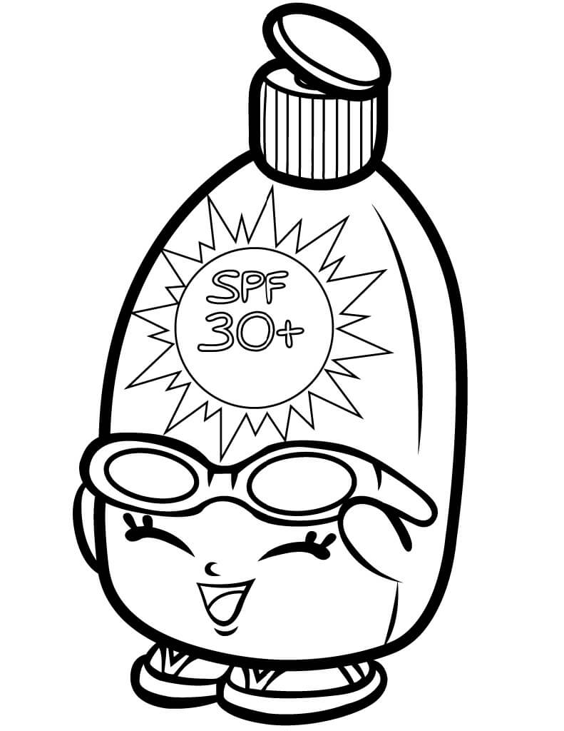 Desenho de Sunny Screen Shopkins para colorir