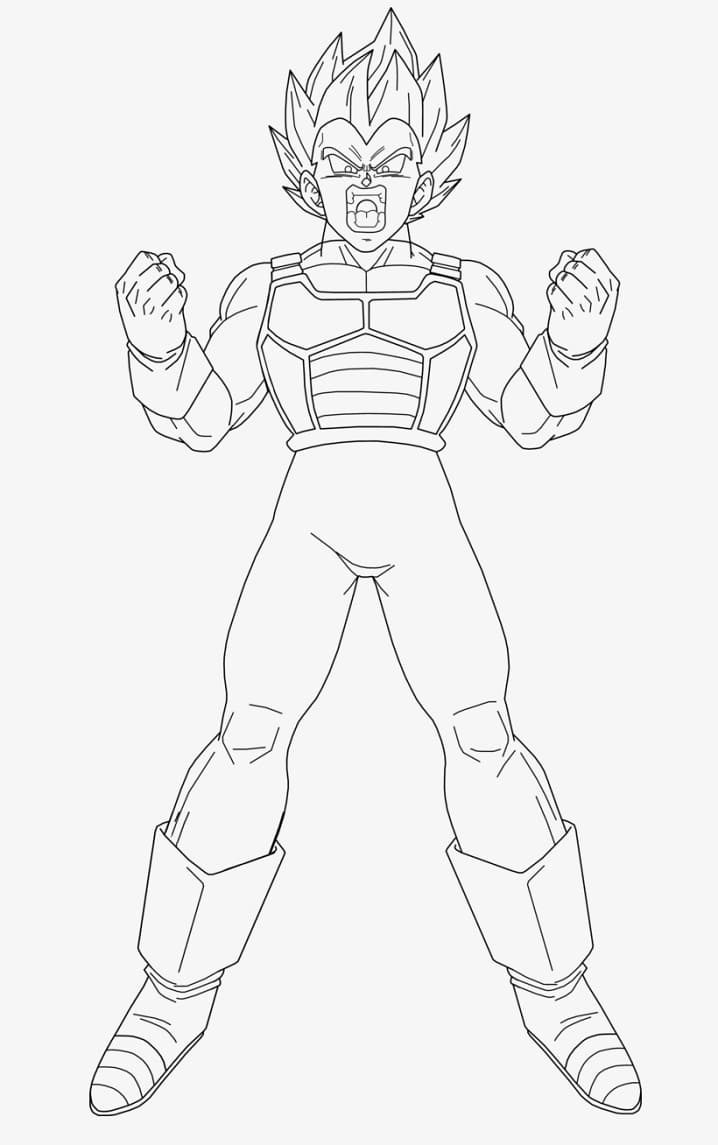 Desenho deSuper Saiyan Vegeta para colorir