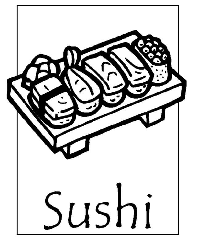 Desenho deSushi Saboroso 8 para colorir