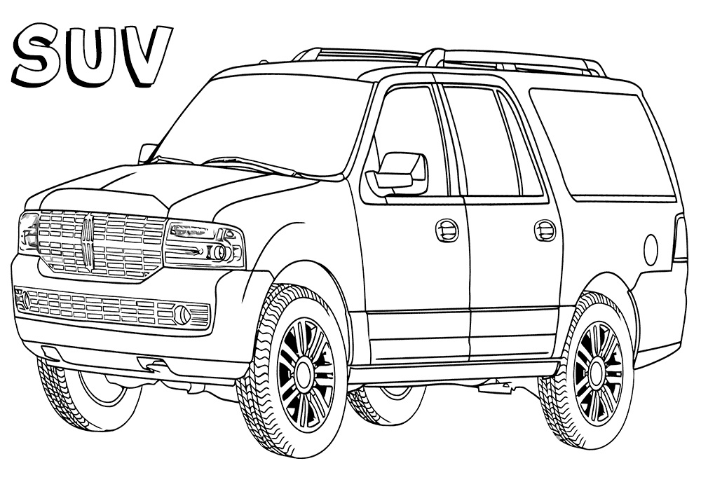 Desenhos de Suv para colorir