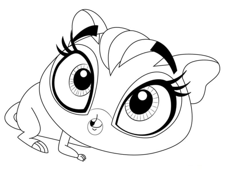 Desenho de Sweet Cheeks Littlest Pet Shop para colorir