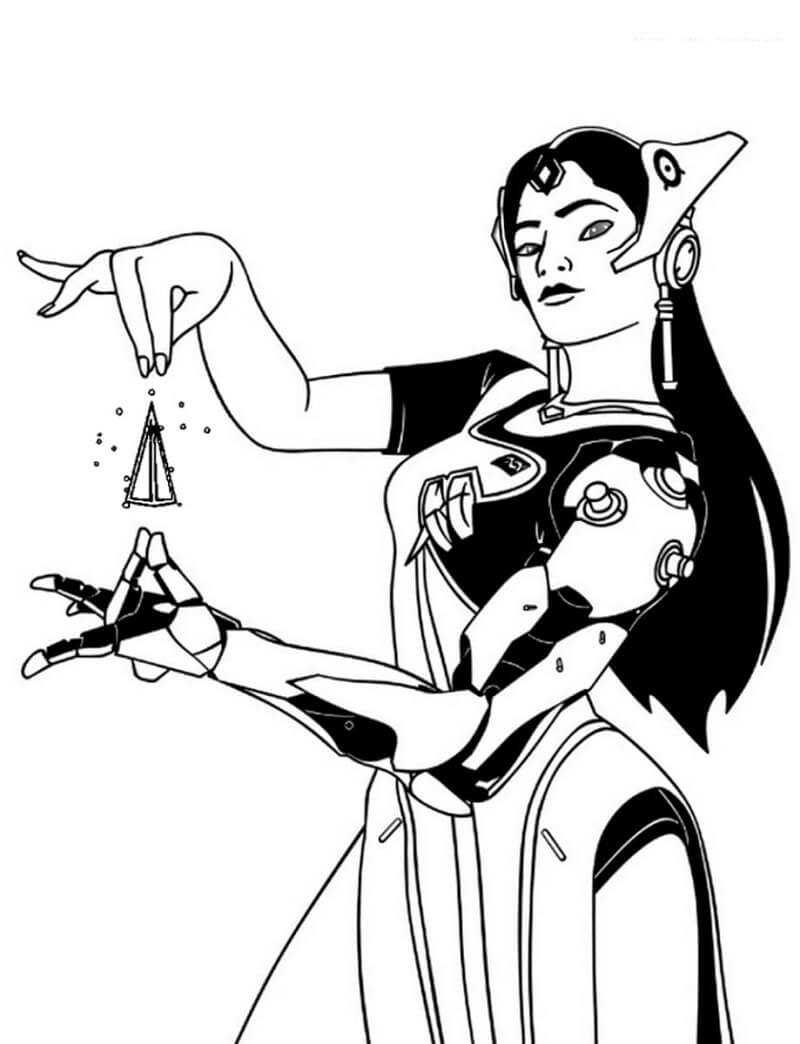 Desenho deSymmetra Overwatch para colorir