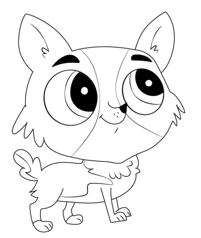 Desenho de Tangier Littlest Pet Shop para colorir