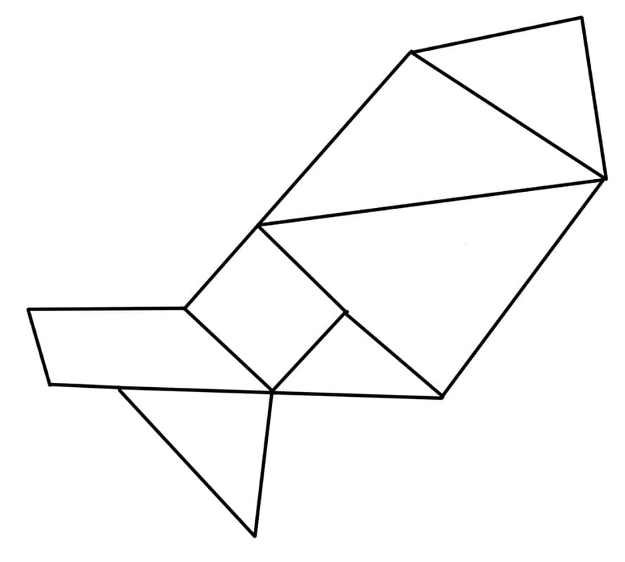 Desenho deTangram 1 para colorir