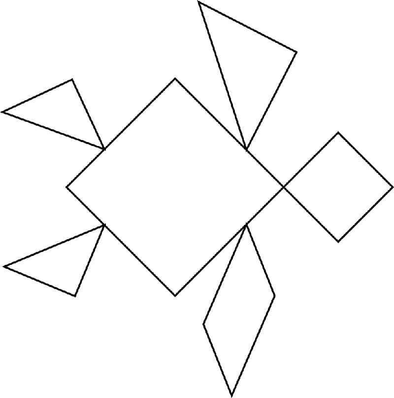 Desenho deTangram 10 para colorir