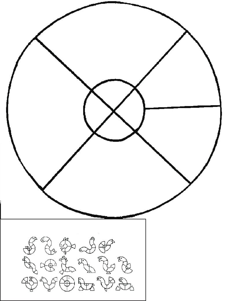 Desenho deTangram 11 para colorir