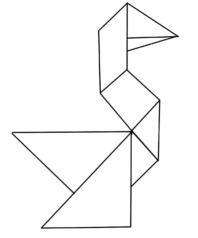 Desenho deTangram 13 para colorir