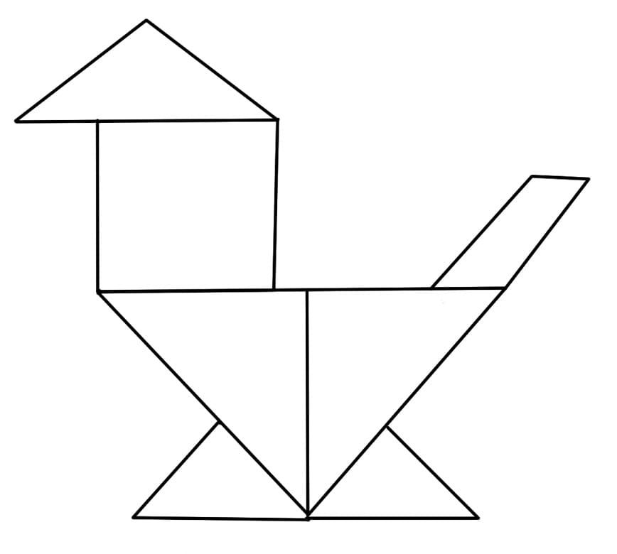 Desenhos de Tangram para colorir