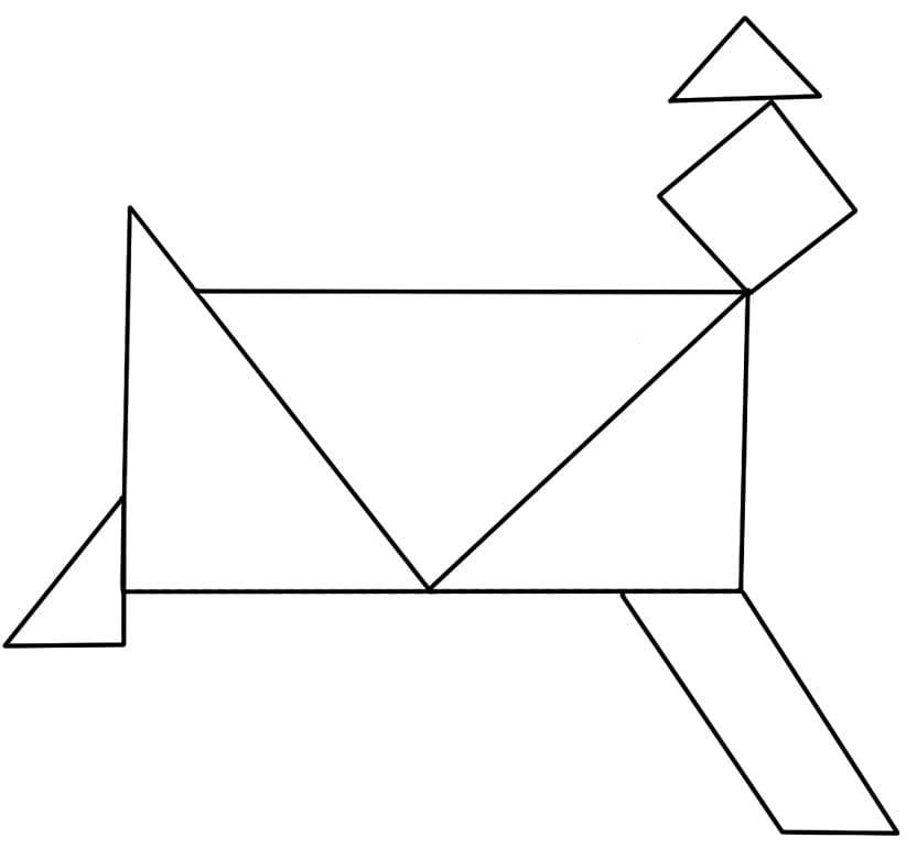 Desenho deTangram 15 para colorir