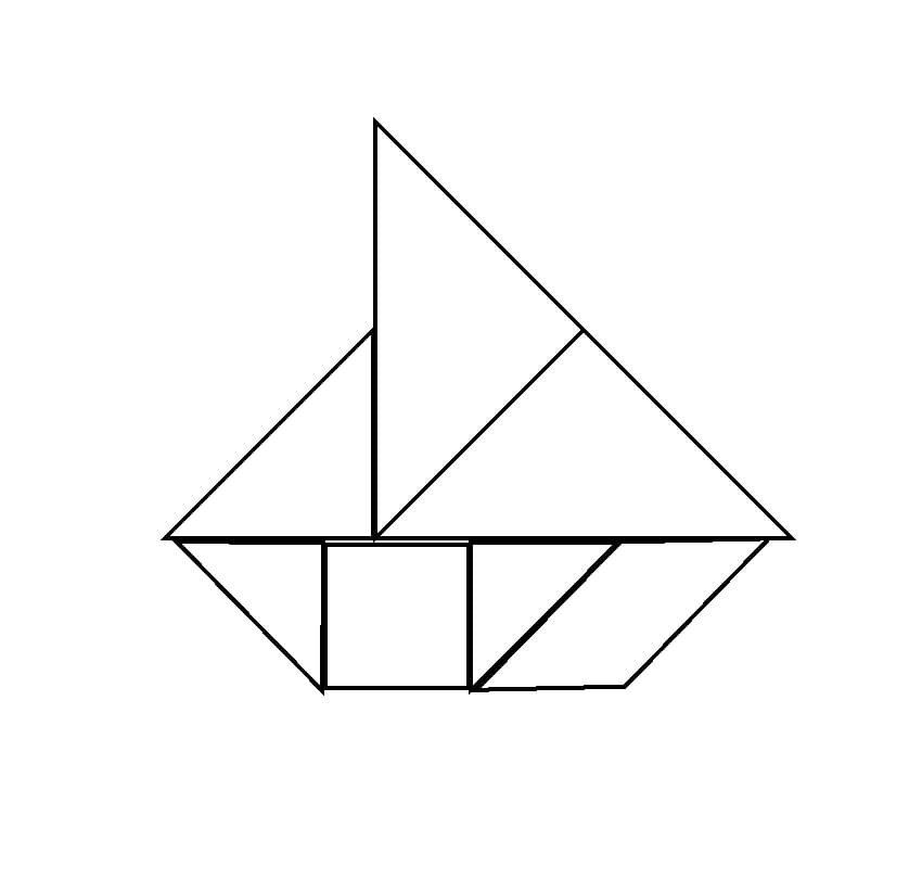 Desenho deTangram 18 para colorir