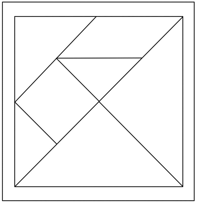 Desenho deTangram 2 para colorir