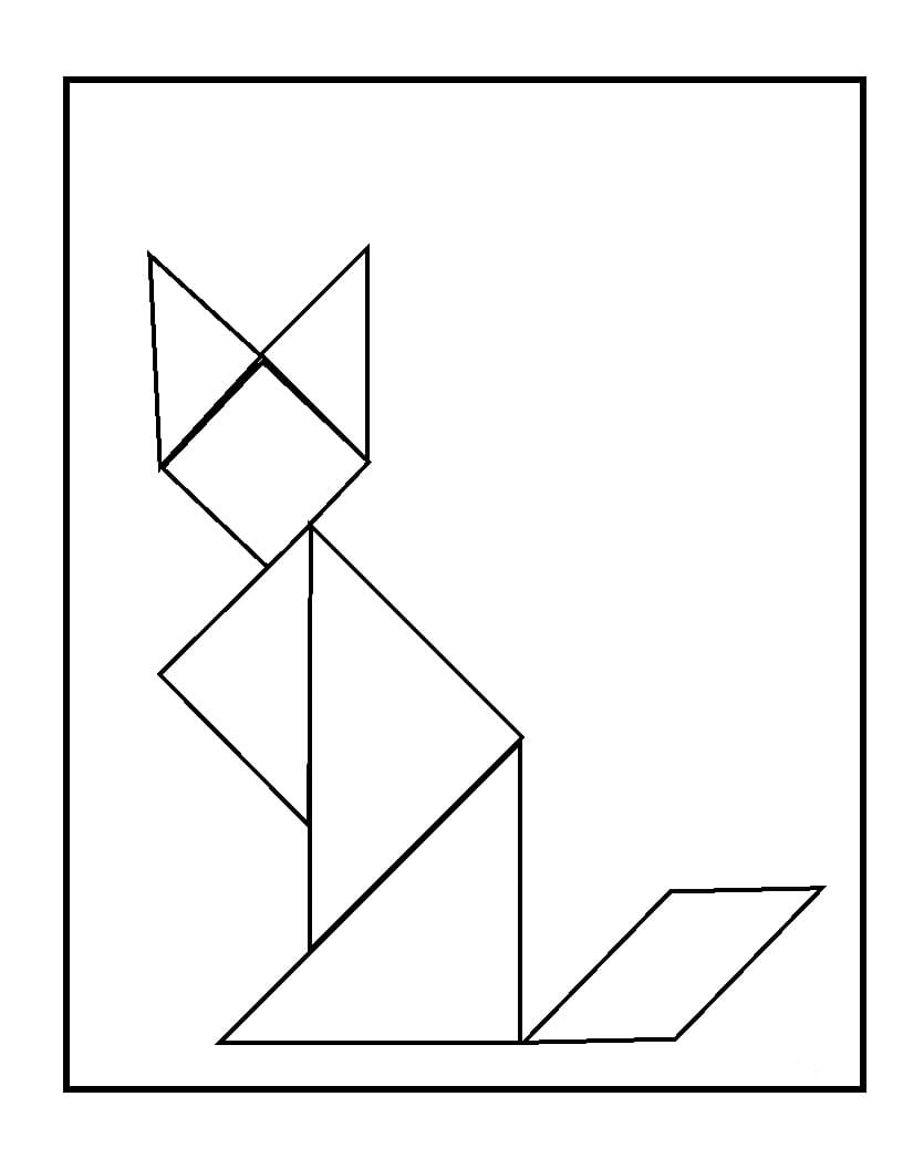 Desenho deTangram 22 para colorir