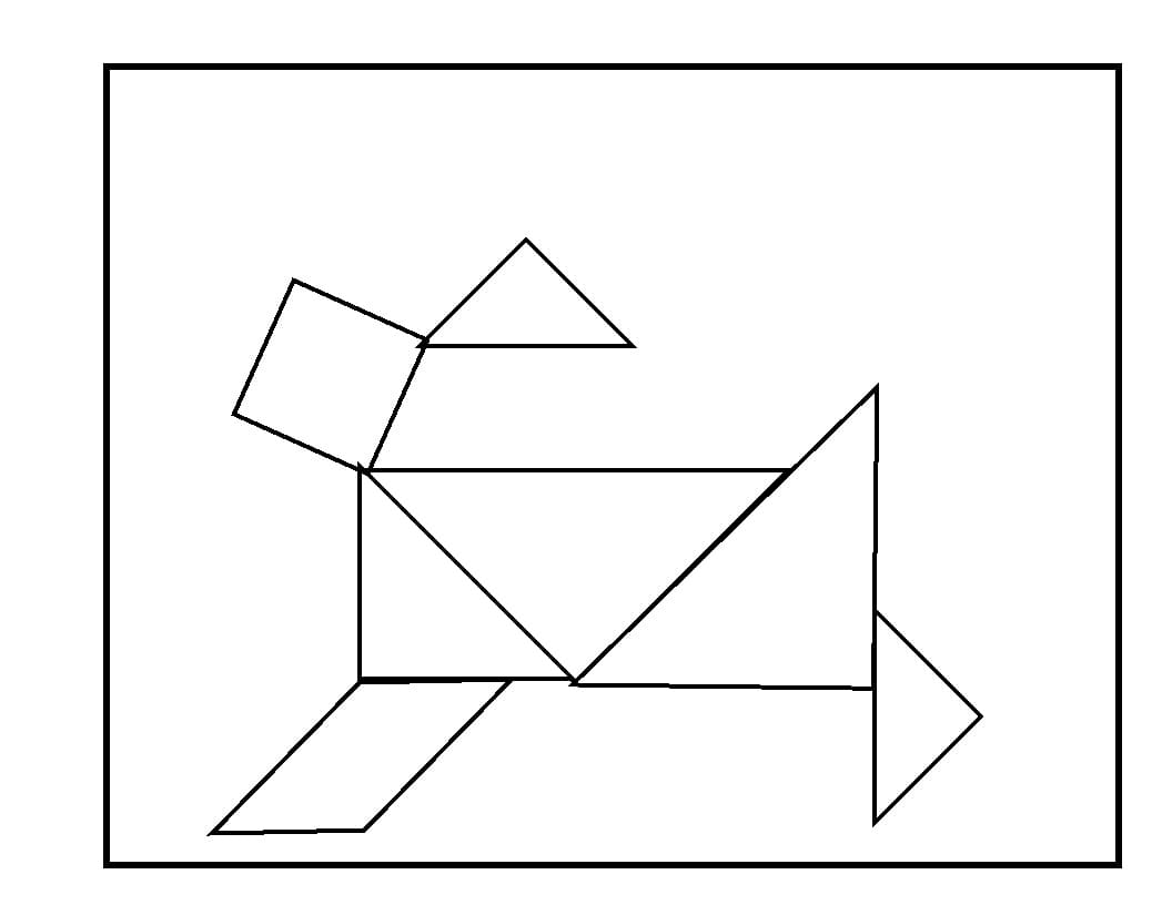 Desenho deTangram 23 para colorir