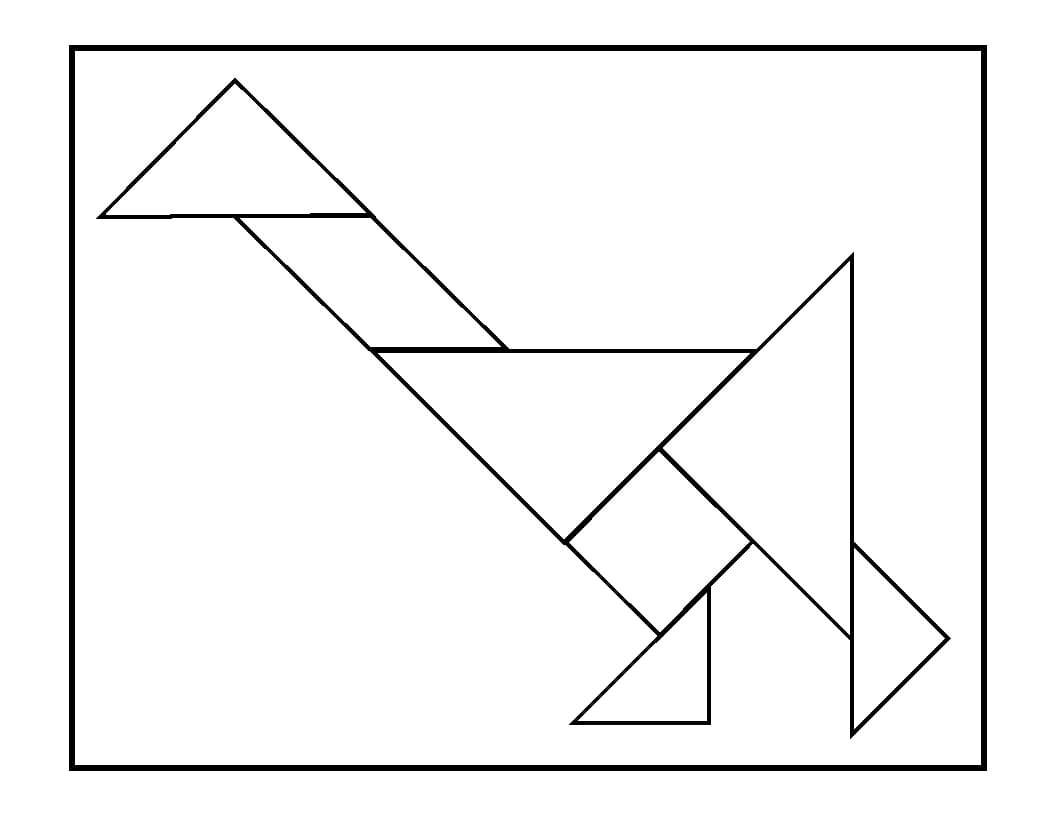 Desenho deTangram 24 para colorir