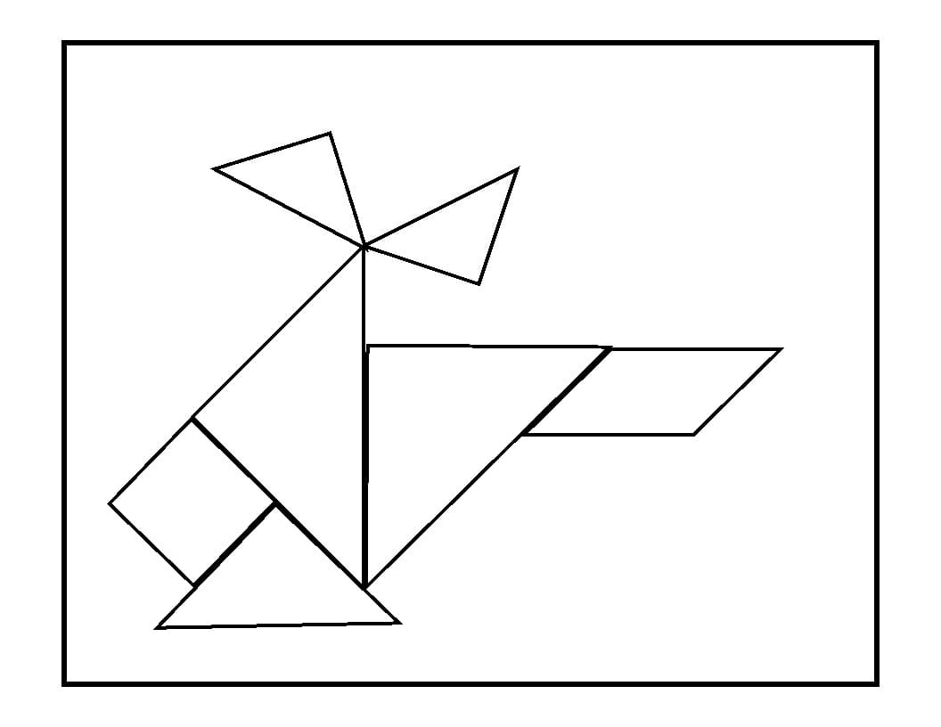 Desenho deTangram 26 para colorir