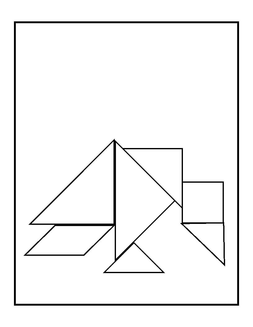 Desenho deTangram 28 para colorir