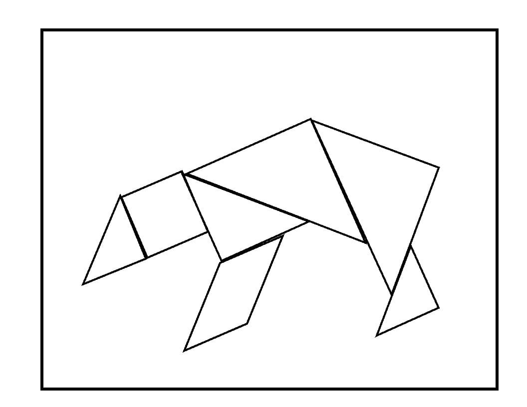 Desenho deTangram 29 para colorir