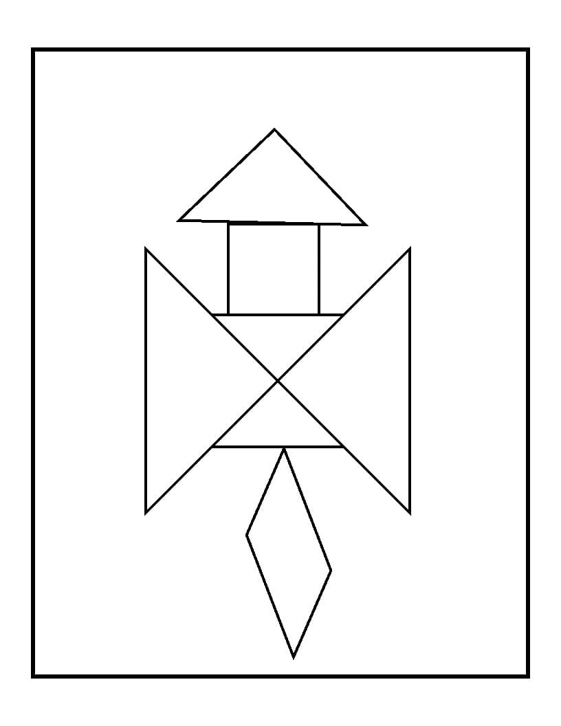 Desenho deTangram 31 para colorir